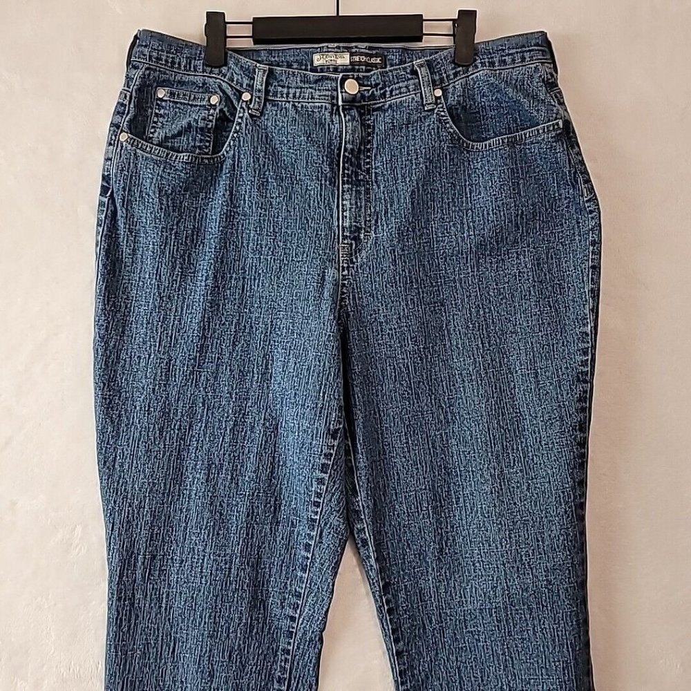 St. John's Bay Womens 20W Stretch Classic Straight Leg High Rise Denim Jeans